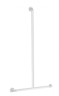 BASIC T-SHAPED GRAB BAR Ø 32 - 1150 X 500 MM - WHITE EPOXY STAINLESS STEEL. DIAYTAR NIGERIA: Where every search leads to affordable products delivered promptly across Nigeria.