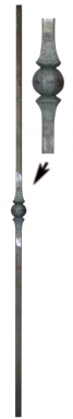 FORGED BAR N° 21 L SQUARE 14 MM HEIGHT 910 MM. Experience the convenience of one-stop shopping with