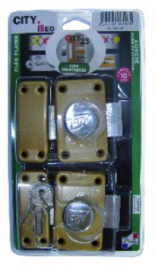 BLISTER PACK OF 2 CITY 25 INTERLOCKING LOCKS WITH GOLD BRONZE BUTTON CYLINDER L. 45 MM 6 KEYS. Shopping made simple with DIAYTAR NIGERIA's vast selection and budget-friendly nationwide delivery.