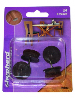 BLISTER PACK OF 4 BROWN PLASTIC NAILABLE FELT PADS Ø 22 MM. DIAYTAR NIGERIA makes online shopping accessible with our comprehensive platform and prompt delivery service.