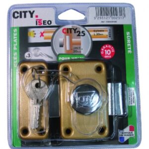 BLISTER LOCK CITY 25 WITH BRONZED GOLD BUTTON CYL. Ø 23 MM L. 45 MM 3 KEYS. Unlock a world of affordable products with DIAYTAR NIGERIA's expansive e-commerce platform.