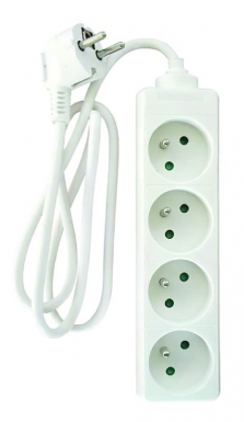 STANDARD MULTI-SOCKET BLOCKS WITHOUT SWITCH 4 PC +T 16 A CABLE H05VV-F 3G1MM2 1 METER 3680W-230V~ - WHITE. DIAYTAR NIGERIA: Empowering Nigerians with access to affordable products and reliable 5-8 day delivery.