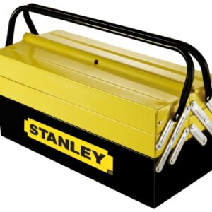 TOOLBOX - 3 COMPARTMENTS - SHEET STEEL - BLACK/YELLOW - LXWXH: 450X208X208 MM. DIAYTAR NIGERIA: Making quality products accessible to all Nigerians at affordable prices.