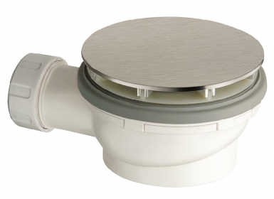 SIPHOID SHOWER DRAIN Ø 90 PVC - HEIGHT 64 MM - EXTRA FLAT STAINLESS STEEL COVER. Shop with ease at DIAYTAR NIGERIA and enjoy our extensive product range delivered at affordable rates.