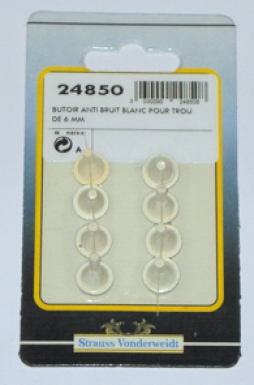 RUBBER NOISE BUFFER FOR HOLE Ø 6 SHEET METAL THICKNESS 4 MM WHITE BLISTER PACK OF 8 P.. DIAYTAR NIGERIA: Making online retail accessible to all with affordable nationwide shipping.