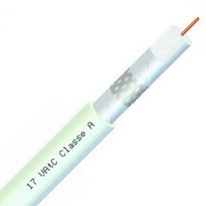 TV COAXIAL CABLE 17 VATCA CLASS A CU CORE. Ø 1.13 Ø EXT. 4.85 MM 47 KG/KM WHITE - 100 M CROWN. Your shopping dreams realized through DIAYTAR NIGERIA's affordable platform with reliable delivery times.