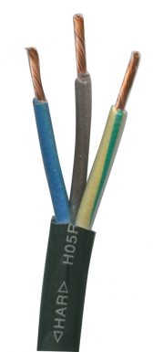 FLEXIBLE CABLE HO5RR-F BARE COPPER CORE WIRED 3G0.75 MM2 WEIGHT 70 KG/KM BLACK. DIAYTAR NIGERIA: Where countless products meet affordable prices and reliable nationwide shipping.