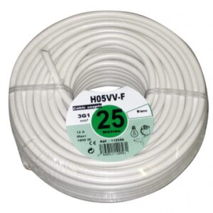 FLEXIBLE CABLE HO5VV-F BARE COPPER CORE WIRED 3G2.5 MM2 WHITE - 25 M ROLL - PRICED PER PIECE. DIAYTAR NIGERIA makes quality accessible with our extensive catalog and competitive delivery rates.