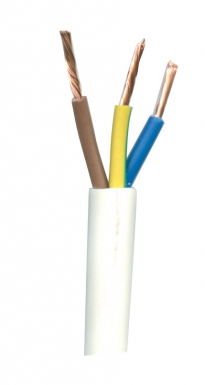 FLEXIBLE CABLE HO5VV-F BARE COPPER CORE WIRED 3G2.5 MM2 WEIGHT 164 KG/KM WHITE - 100 M CROWN - PRICED PER 100 ML. DIAYTAR NIGERIA delivers on every promise with our affordable prices and nationwide delivery service.