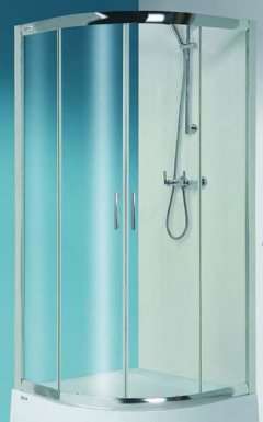 TYXO CORNER CABIN 1/4 ROUND - 873-890 - H 1900 - SHINY SILVER PROFILES - TRANSPARENT GLASS GLAZING. DIAYTAR NIGERIA revolutionizes online retail with our extensive selection and dependable shipping service.