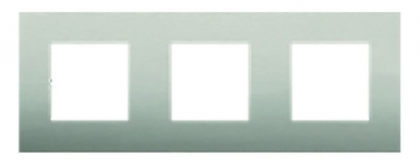 CADRE 3 POSTES 83X225 MM ENTRAXE 71 MM HORIZ. COL. STAINLESS STEEL. DIAYTAR NIGERIA: Where quality meets accessibility with affordable prices and prompt shipping.