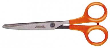 9859 RIGHT/LEFT HANDED MULTI-PURPOSE SCISSORS - STAINLESS STEEL BLADES - ORANGE POLYESTRIAN RINGS - 17 CM. Shop with ease at DIAYTAR NIGERIA, Nigeria's premier e-commerce platform offering budget-friendly shipping.