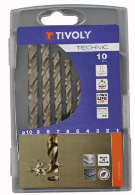 BOX OF 10 GREEN STAINLESS STEEL DRILL BITS FROM Ø 1 TO 10. DIAYTAR NIGERIA: Where online shopping becomes effortless with budget-friendly nationwide delivery.