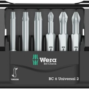 COFFRET BIT-CHECK 6 UNIVERSAL 2 : 6 EMBOUTS TORSION (PH 2 X 50 / PZ 1 X 50 / PZ 2 X 50 / TX 15X50/20X50/25X50). DIAYTAR NIGERIA connects Nigerians with quality products at affordable prices, delivered in 5-8 days nationwide.