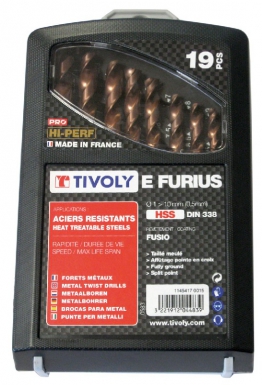 SET OF 19 E FURIUS CYLINDRICAL METAL DRILL BITS - CROSS POINT - HSS SUPER HIGH SPEED STEEL - Ø 1 TO 10 MM - PITCH 1/2. Shop with confidence at DIAYTAR NIGERIA, offering thousands of products with budget-friendly shipping.