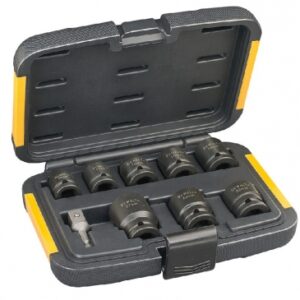 SET OF 9 SOCKETS - Ø 10, 13, 15, 17, 19, 22, 24, 27MM AND 1/4" TO 1/2" MM ADAPTER. DIAYTAR NIGERIA combines extensive variety with budget-friendly prices and prompt nationwide delivery.