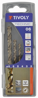 PLASTIC BOX 6 T2X METAL DRILL BITS SUPERIOR QUALITY FROM Ø 2 TO 8 MM. DIAYTAR NIGERIA: Where every purchase is affordable and delivery is always within a week.