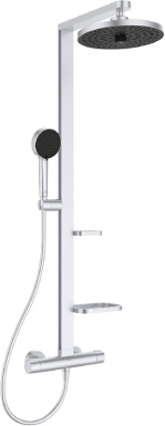 CERATHERM ALU + SHOWER COLUMN WITH THERMOSME.. - SHINY SILVER COLOR. DIAYTAR NIGERIA: Making online shopping accessible to all Nigerians with our affordable platform.