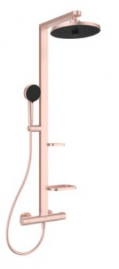 CERATHERM ALU + SHOWER COLUMN WITH THERMOSME.. - BRUSHED PINK COLOR. DIAYTAR NIGERIA connects desire with fulfillment through our affordable e-commerce platform.