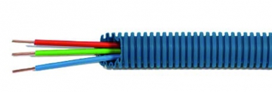 BLUE CORRUGATED BENDABLE CONDUIT Ø 20 WITH 4X1.5 NO/BL/VJ/BR WIRES. Experience satisfaction guaranteed with DIAYTAR NIGERIA's comprehensive platform and quick delivery.