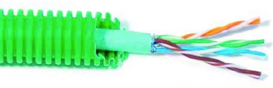 GREEN CORRUGATED BENDABLE CONDUIT Ø 20 WITH GRADE 3 CABLE MTVS MULTIMEDIA-TELEPHONE-SATELLITE. Discover endless possibilities with DIAYTAR NIGERIA's comprehensive catalog and reliable delivery service.