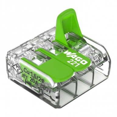 SPLICE CONNECTOR WITH LEVERS GREEN RANGE - TERMINAL FOR 3 CONDUCTORS WITH HANDLING LEVER - 4.00 MM2 - COND. 50. Discover the joy of online shopping with DIAYTAR NIGERIA's budget-friendly prices and reliable shipping.