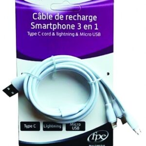 3IN1 SMARTPHONE REPLACEMENT CORD FOR LIGHTNING DEVICE (IPHONE) TYPE C AND MICRO USB USB INPUT. DIAYTAR NIGERIA transforms online retail with our affordable platform and dependable shipping service.