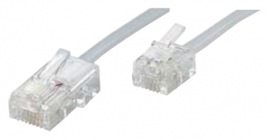 RJ 11 MALE / RJ 45 MALE CABLE - HIGH SPEED ADSL - WHITE - LG. 3.00 M. DIAYTAR NIGERIA: Empowering Nigerians with access to affordable products delivered within 8 days.