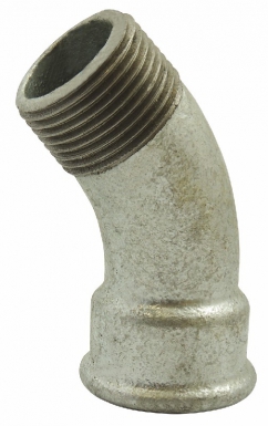 ELBOW N°40 - 45° MALE-FEMALE, GALVANIZED, THREAD 15X21. DIAYTAR NIGERIA stands as your affordable shopping ally with nationwide delivery in just 5-8 days.