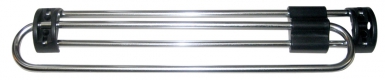 NICKEL-PLATED STEEL / BLACK WARDROBE SLIDE 480 MM LENGTH. Shop smart, shop DIAYTAR - Nigeria's most affordable e-commerce platform with nationwide delivery.