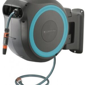 ROLLUP M/L 25M WALL-MOUNTED AUTOMATIC HOSE REEL - GARDENA (TURQUOISE BLUE). DIAYTAR NIGERIA: Putting quality products within reach of every Nigerian through our affordable marketplace.