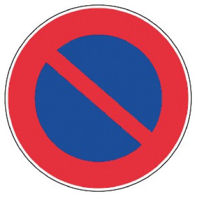 BLUE AND RED "NO PARKING" DISC, Ø 450 MM - RIGID PVC. Shop with confidence at DIAYTAR NIGERIA, enjoying competitive prices and delivery within 8 days.