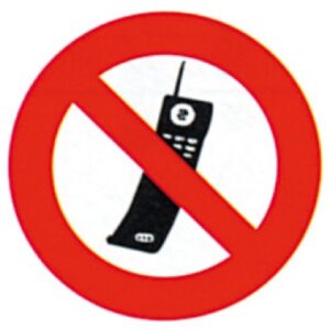 "NO MOBILE PHONES" DISC BLACK DRAWING WHITE/RED BACKGROUND, Ø 300 MM. DIAYTAR NIGERIA: Simplifying access to thousands of products with affordable nationwide shipping.