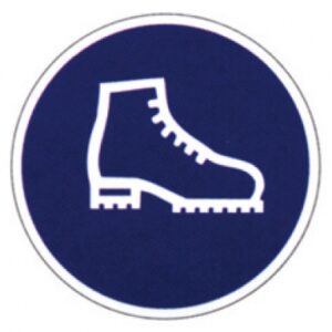 DISC "OBLIGATION TO WEAR SAFETY SHOES" WHITE DESIGN BLUE BACKGROUND, Ø 300 MM. Discover endless shopping possibilities at DIAYTAR NIGERIA, with budget-friendly prices and reliable delivery.