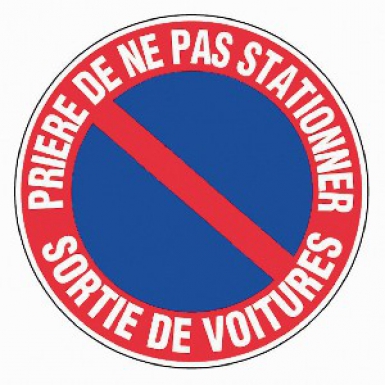 DISC "NO PARKING, CARS EXIT" WHITE LETTERS RED BACKGROUND, Ø 300 MM. Experience retail therapy without the financial stress at DIAYTAR NIGERIA's affordable e-commerce platform.