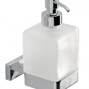 WALL MOUNTED SOAP DISPENSER WITH SATIN GLASS JAR - LÉA - CHROME. DIAYTAR NIGERIA delivers satisfaction with every purchase through our affordable and reliable service.