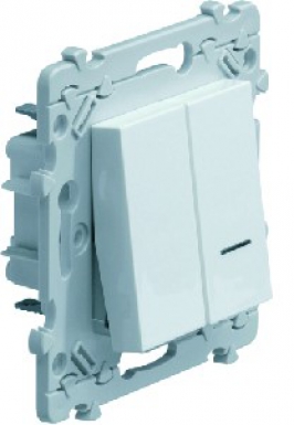 DOUBLE PUSH BUTTON WITH INDICATOR LIGHT AND WITHOUT INDICATOR LIGHT 10A 250 V SANVIS CONNECTION - PURE WHITE COLOR. DIAYTAR NIGERIA connects you with what you need at prices you'll love, delivered within 8 days.