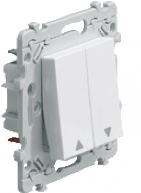 DOUBLE SWITCH ROLLING SHUTTER 10A 250 V SANVIS CONNECTION - PURE WHITE COLOR. Shop the future with DIAYTAR NIGERIA - thousands of products, unbeatable prices, delivery within a week.