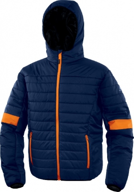 BLOOM DOWN JACKET RIPSTOP CANVAS 100% POLYAMIDE COATED PU - NAVY BLUE-ORANGE COLOR - SIZE M. DIAYTAR NIGERIA connects desires with reality through affordable prices and reliable delivery service.