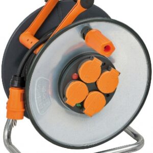 ENROULEUR STEELCORE - 1 FICHE 2P T 16A/230V - 4 PRISES 2P T 16A/230V, 33 M, H07RN-F 3G2,5. Shop with ease at DIAYTAR NIGERIA, Nigeria's premier e-commerce platform offering budget-friendly shipping.