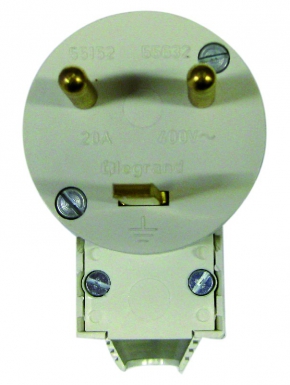 PLASTIC PLUG 2P+T 20A WITH CABLE CLAMP SIDE OUTLET IVORY COLOR. Shop with purpose at DIAYTAR NIGERIA and discover a world of products at budget-friendly prices.