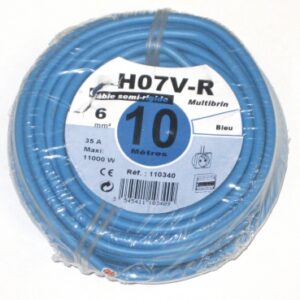 RIGID WIRE HO7V-R BARE COPPER CORE WIRED 6 MM2 BLUE - 10 M ROLL. DIAYTAR NIGERIA delivers on convenience and affordability with our reliable nationwide shipping.