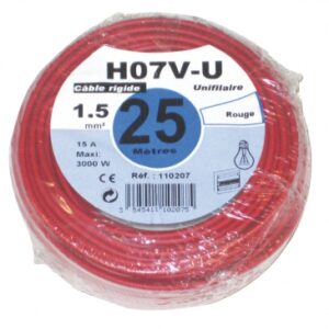 RIGID WIRE HO7V-U SOLID BARE COPPER CORE 1.5 MM2 GREEN/YELLOW - 25 M ROLL. Shop with purpose at DIAYTAR NIGERIA and receive your purchases at unbeatable prices within the week.