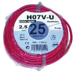 RIGID WIRE HO7V-U SOLID BARE COPPER CORE 2.5 MM2 BLACK - 25 M ROLL. DIAYTAR NIGERIA: Where affordable online shopping meets reliable delivery across Nigeria.
