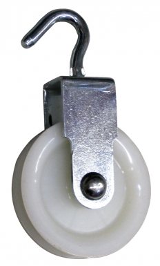 NYLON ROLLER WITH ZINC-PLATED HOOK Ø 40 MM ROUND GROOVE 7.5 MM HUB Ø 5.5 WIDTH 14 MM. DIAYTAR NIGERIA: Nigeria's answer to affordable online shopping with reliable 5-8 day delivery guarantee.