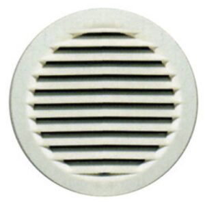 ROUND CLIP-ON VENTILATION GRILLE, PLASTIC, WHITE, WITH INSERT, Ø IN. 119 MM, S=75 CM2. DIAYTAR NIGERIA: Your partner in affordable online shopping with dependable delivery within 8 days.