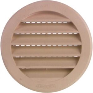 ROUND BUILT-IN VENTILATION GRILLE, PLASTIC, SAND, WITH INSERT, Ø INT. 94 MM, S = 70 CM2. DIAYTAR NIGERIA connects you with endless possibilities through our affordable e-commerce platform.