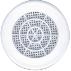 FIXED VENTILATION GRILLE BUILT-IN ROUND PLASTIC WHITE WITH INSERT Ø INT. 80/90 MM S=9 CM2. DIAYTAR NIGERIA delivers on convenience and affordability with our reliable nationwide shipping.