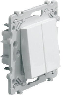 DOUBLE TWO-WAY SWITCH 10AX 250 V SANVIS CONNECTION - PURE WHITE COLOR. DIAYTAR NIGERIA: Your affordable shopping destination with thousands of products delivered in days.