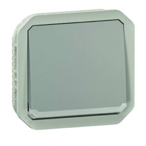 SWITCH OR TWO-WAY INDICATOR WITH WATERPROOF INDICATOR LIGHT PLEXO 10AX 250V~ IP55 IK08 WITH GREY FINISH TRIM. DIAYTAR NIGERIA brings affordable shopping to your fingertips with reliable delivery in less than 8 days.